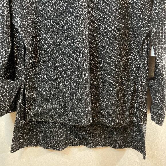 NWT Athleta Women's Shasta V-Neck Sweater Wool Blend Hi Low Black Marl Small New - Picture 6 of 11